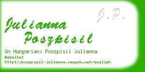 julianna poszpisil business card